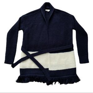NEW Ann Taylor LOFT Blue Kimono Tie Cardigan sz S
